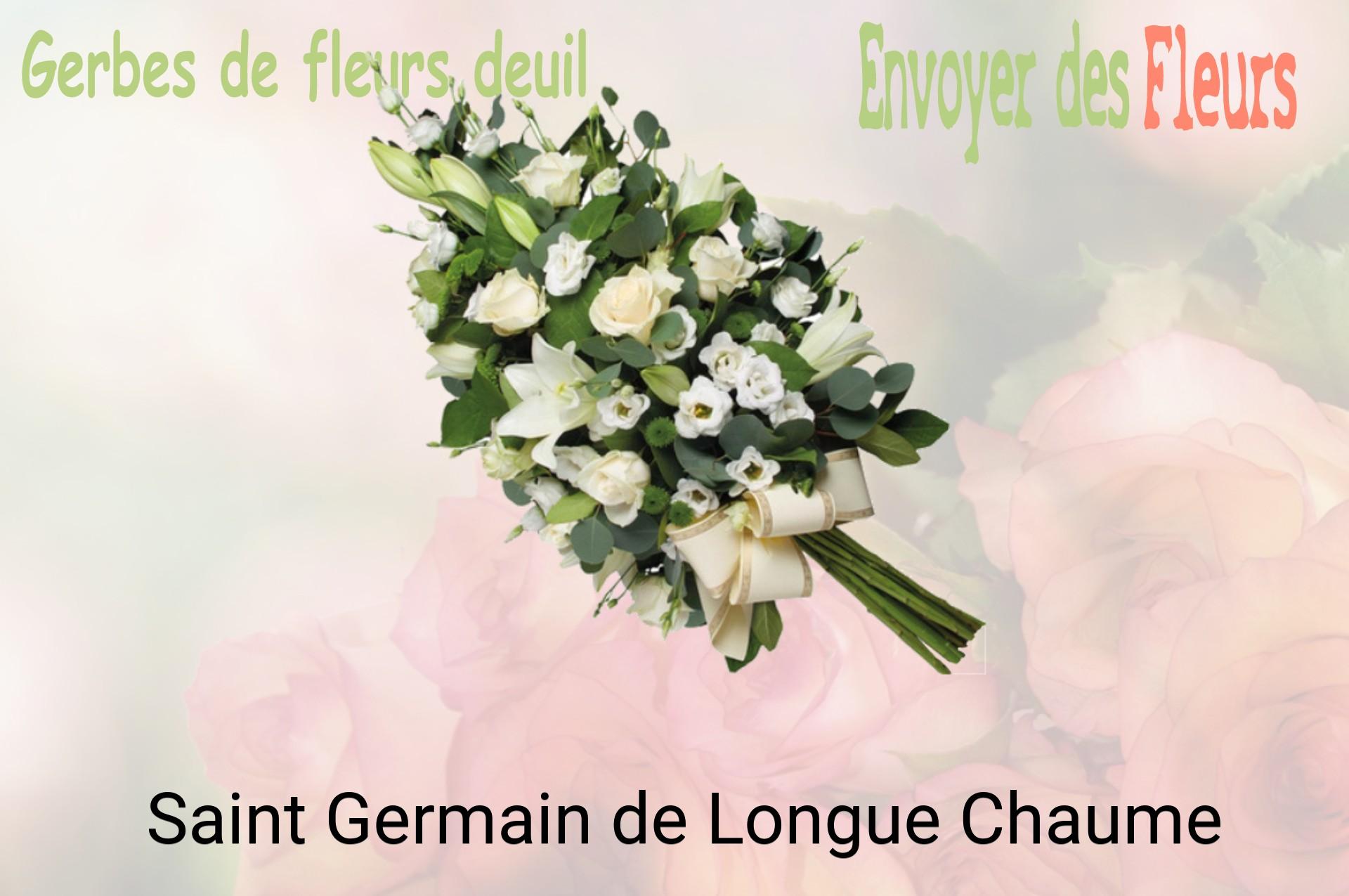 Gerbe de fleurs de deuil livrée à Saint-Germain-de-Longue-Chaume